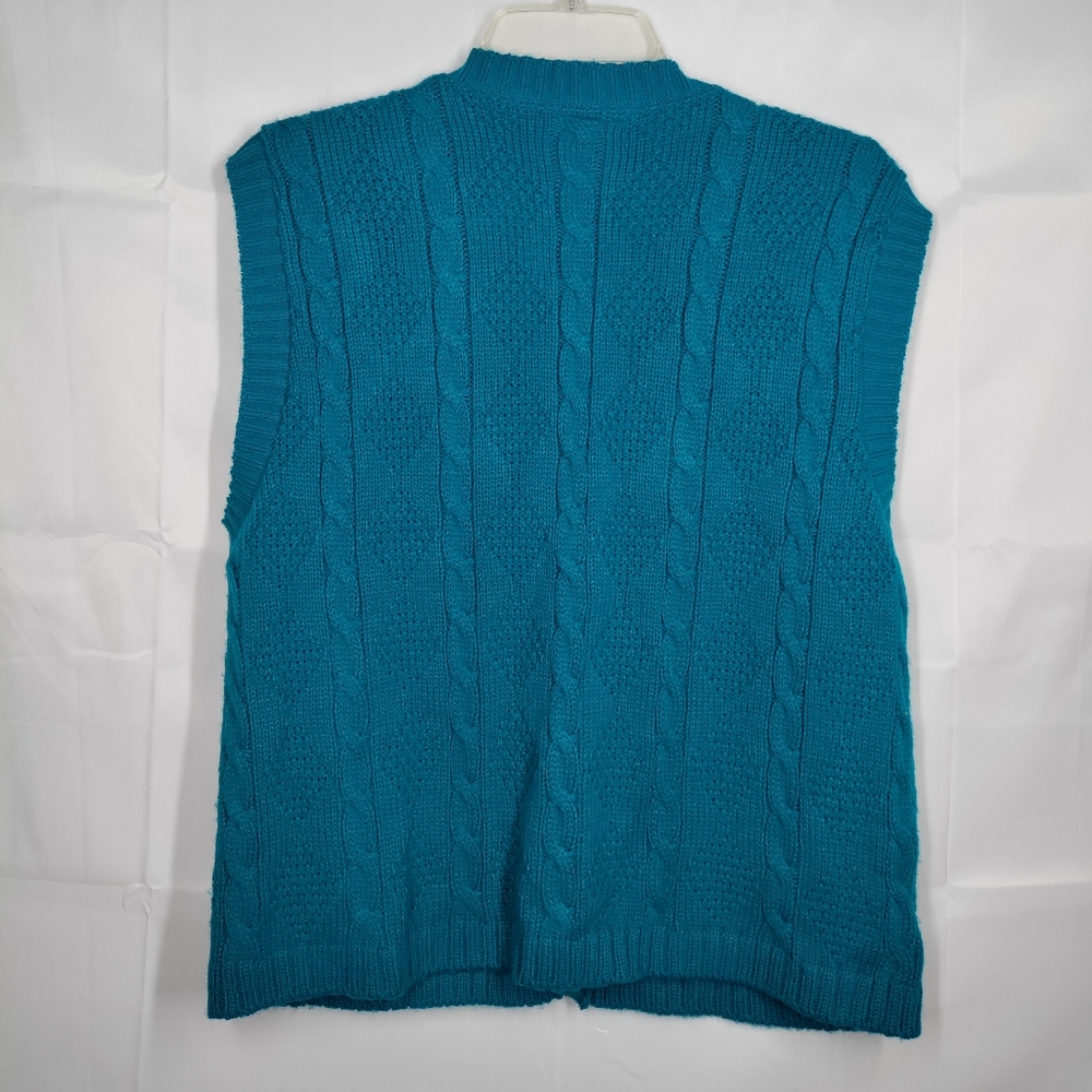 VTG Leslie Fay cardigan sweater vest - Picture 4 of 4